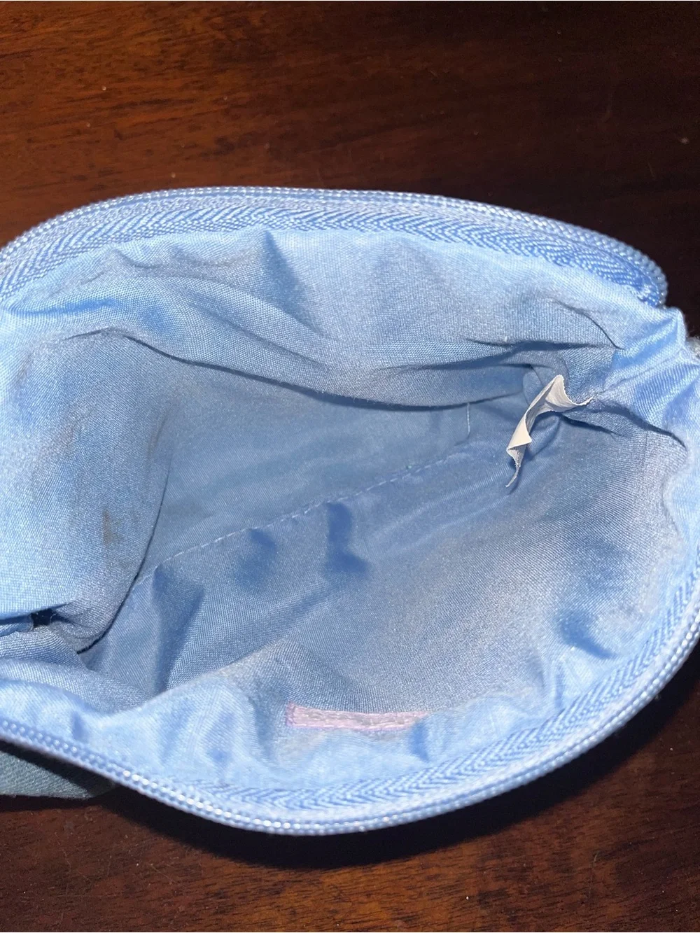 Claire's Blue Daisy Print Zipper Pouch